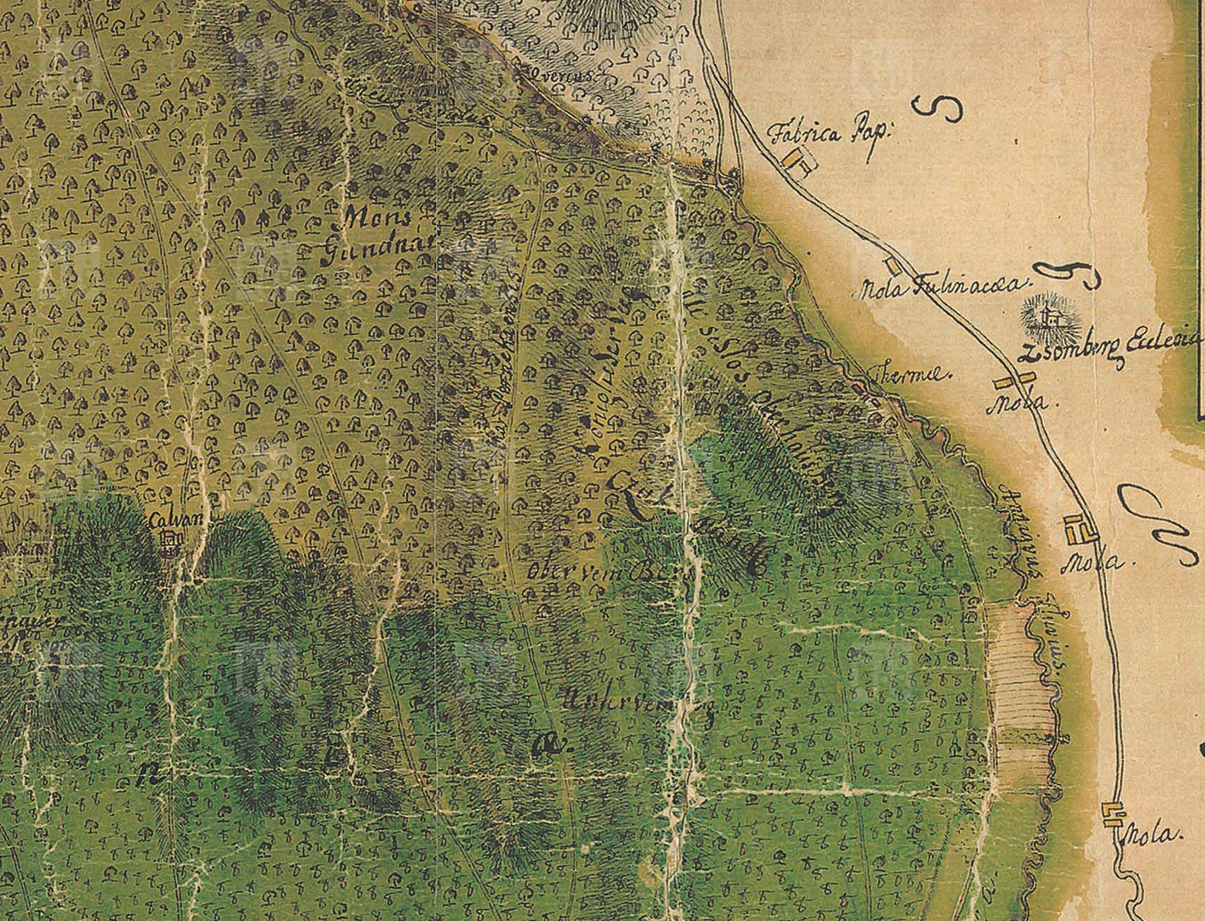 Gróf Ján nechal v blízkosti dôležitého banského náleziska (Sumberg) postavať hrádok (Starý zámok I - Alt Schloss), ktorý mal slúžiť na kontrolu miestnych baní. Mapa z roku 1767